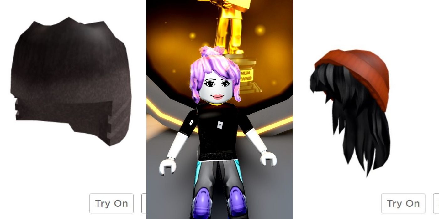 Black and Red  Black hair roblox, Free girl, Girl hairstyles