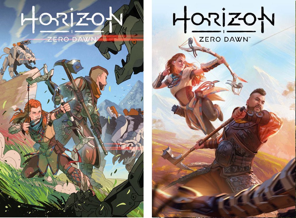 illustrated covers for a horizon comic
