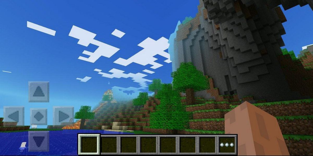 The iOS version of Minecraft, featuring a special UI devised for mobile.