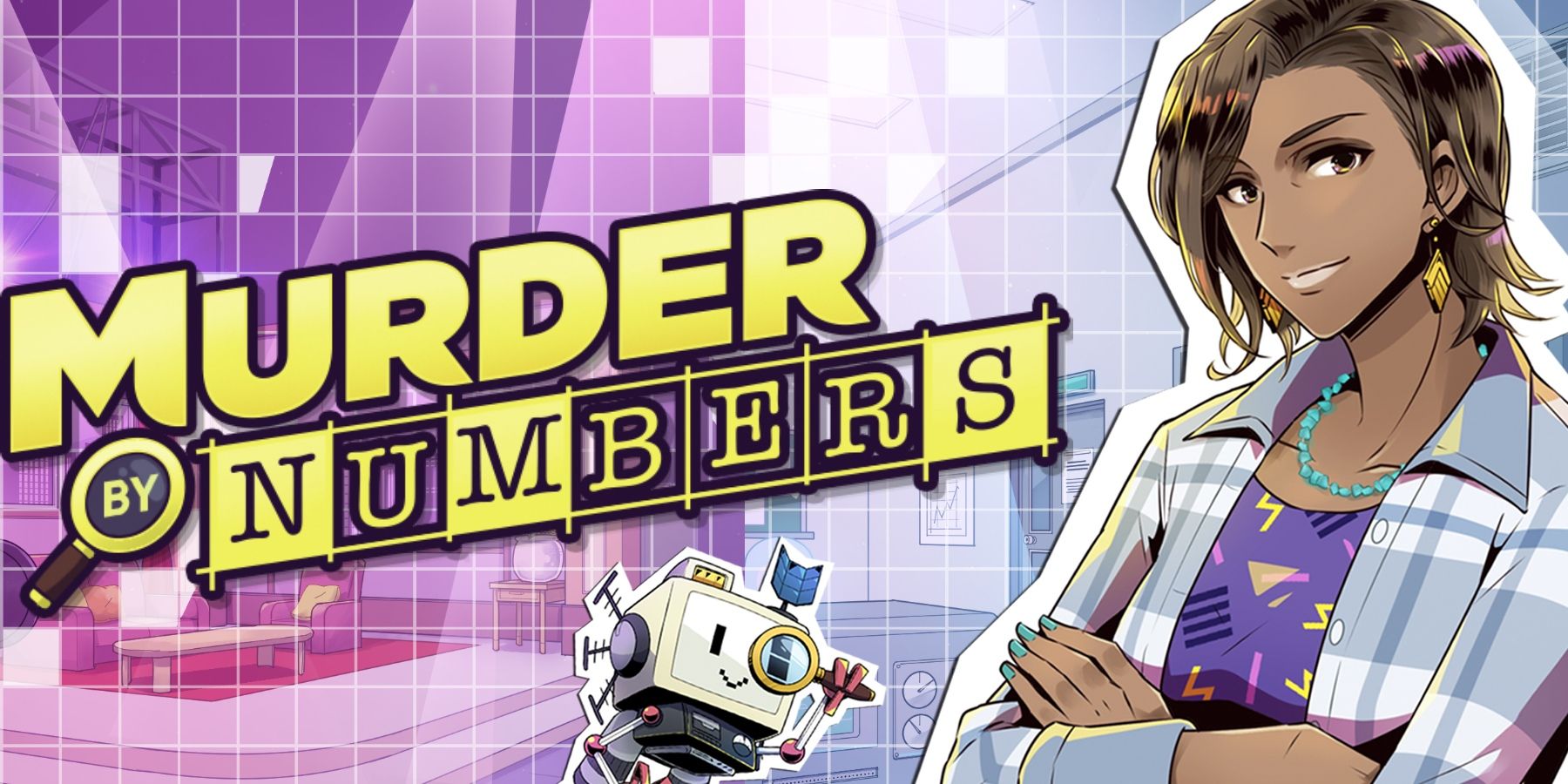 Murder by the Numbers protagonist smiling with arms crossed