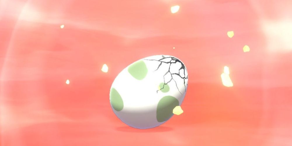 screenshot of a pokemon egg hatching