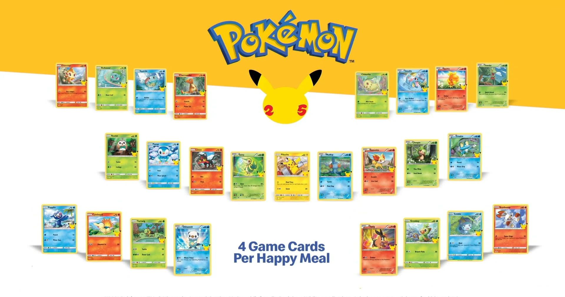 McDonalds Happy Meal 2018 UK Holo Pokemon Cards 