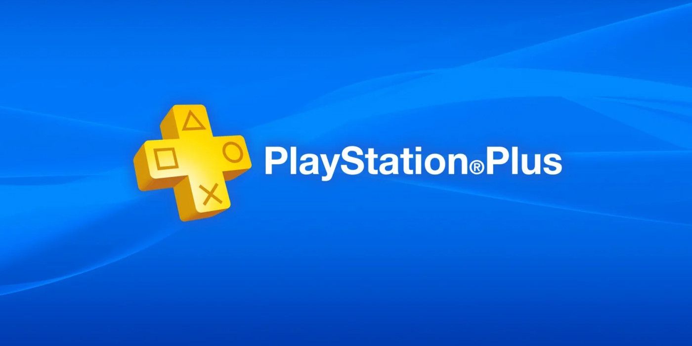 the ps plus logo on a blue background