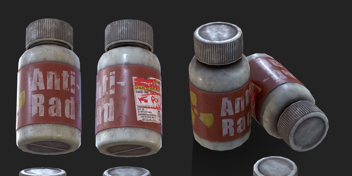 Anti-rad pills as seen from different angles.