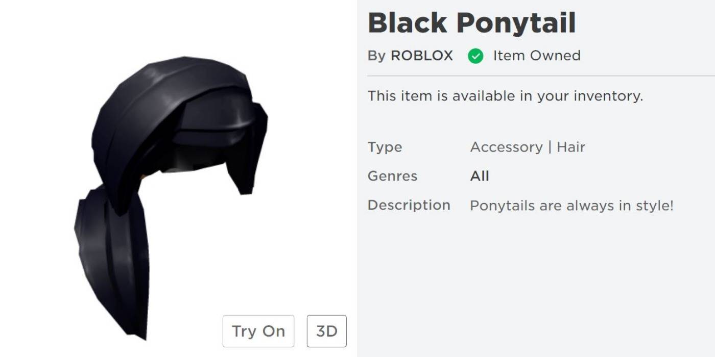 Roblox All Of The Free Hair In The Catalog - roblox black ponytail girl