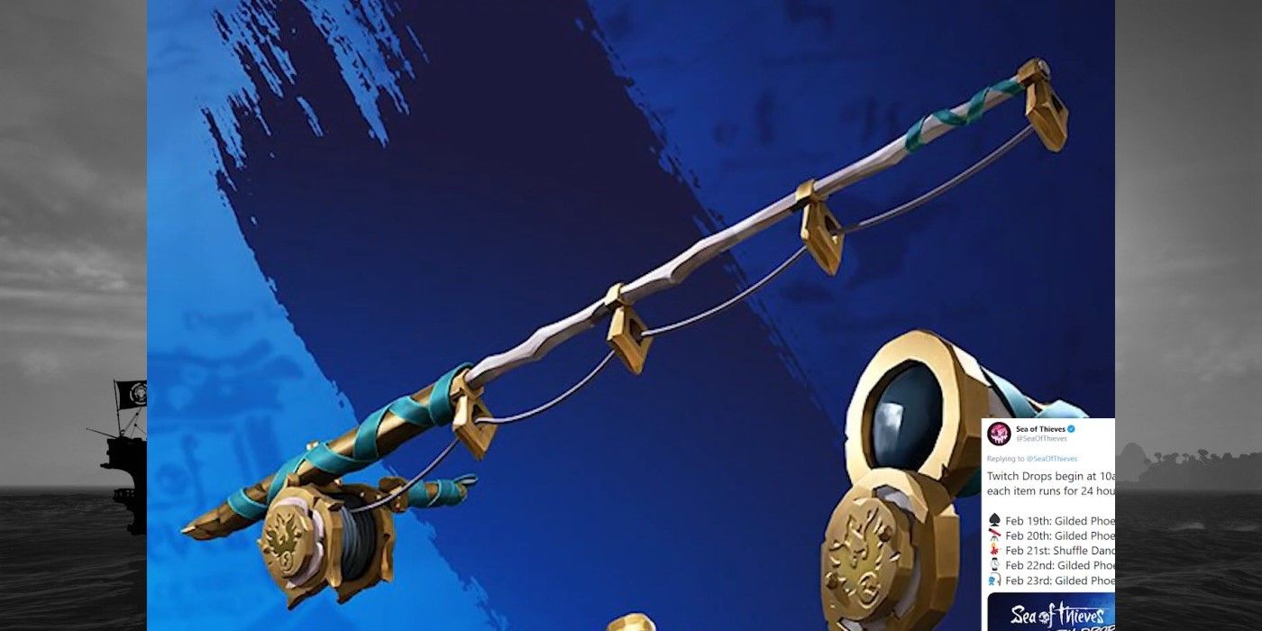 Gilded Phoenix Fishing Rod in Sea of Thieves