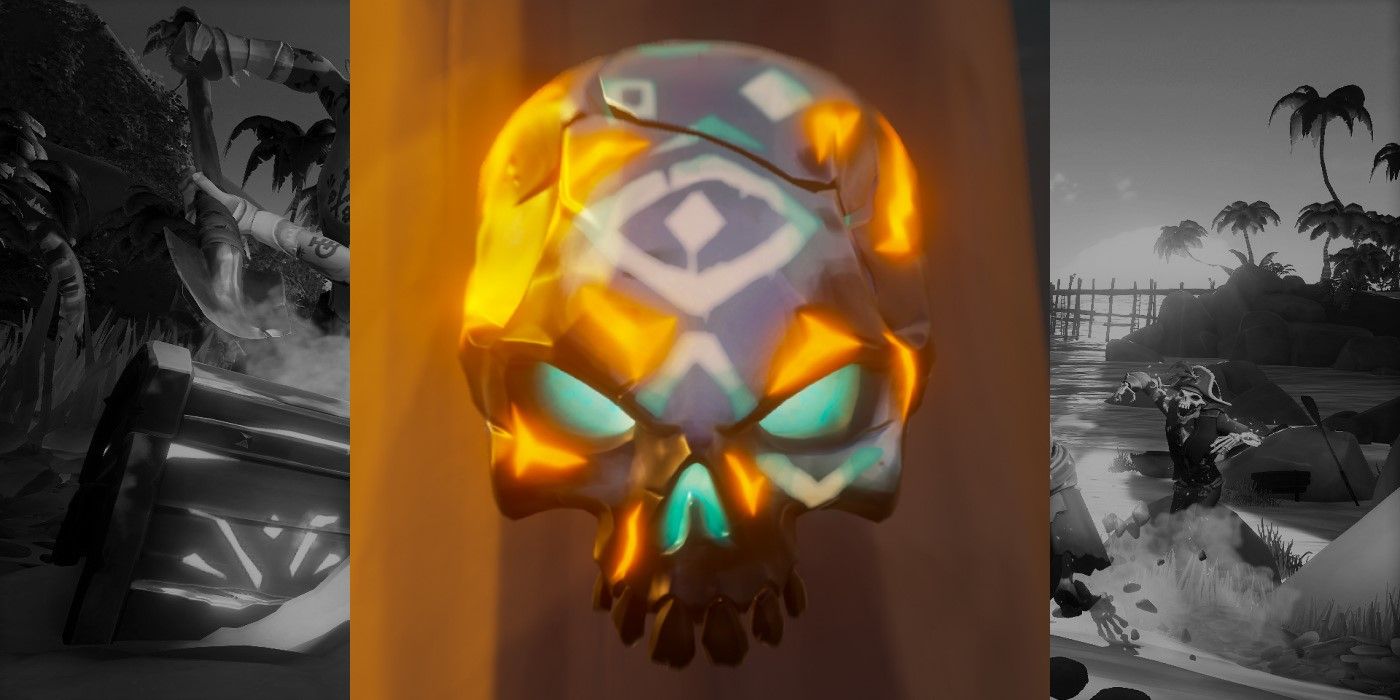 Ashen Hateful Bounty Skull in the Sea of Thieves