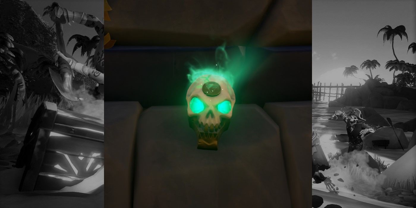Gold Hoarder Skull in the Sea of Thieves