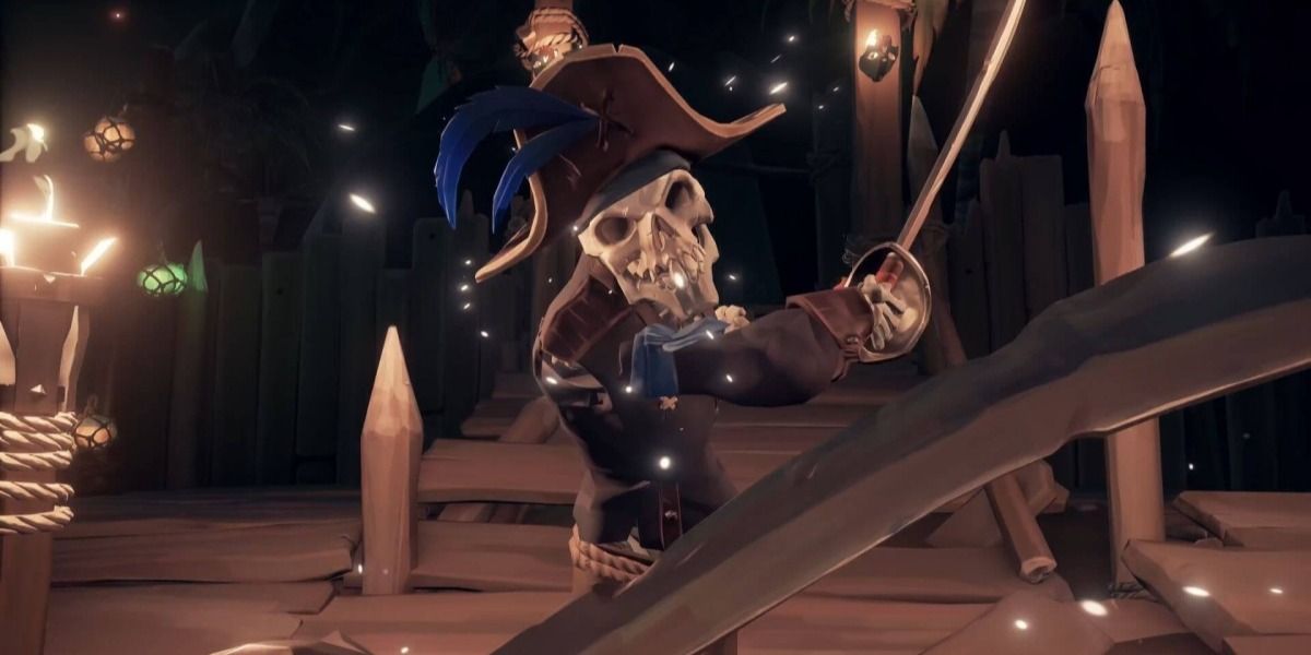 Skeleton Captain in Sea of Thieves