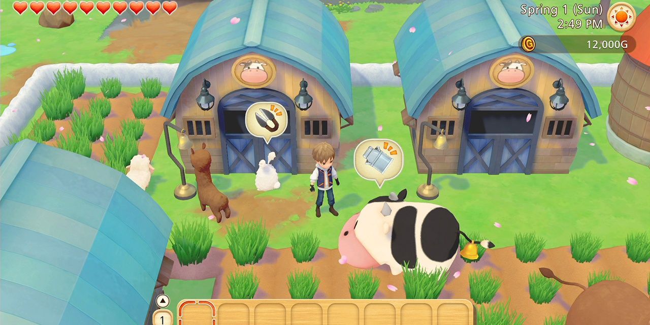 Story of Seasons Pioneers of Olive Town milking cow