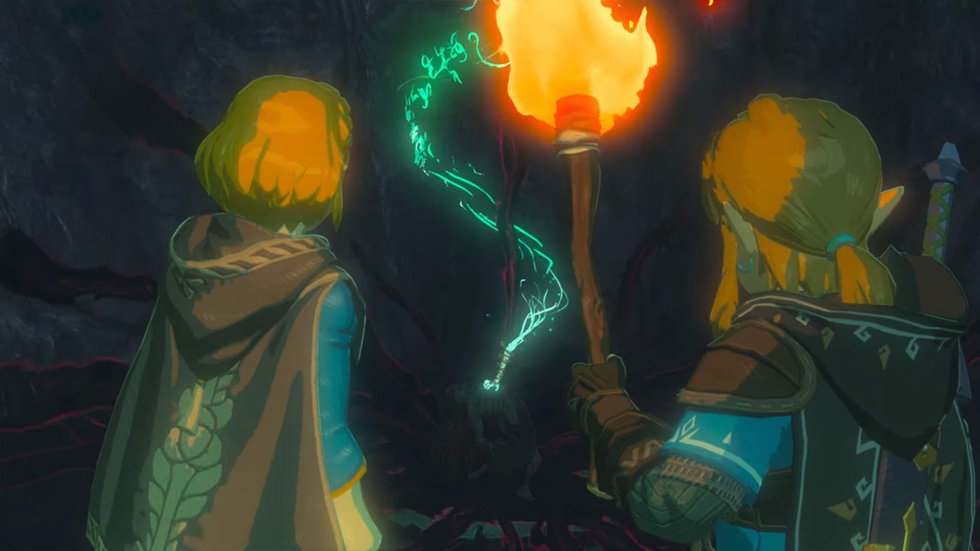 Breath of the Wild 2 link with a torch