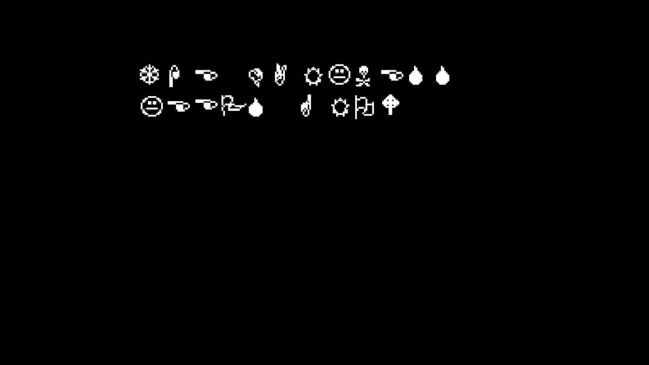 Entry 17 from Undertale in wingdings font