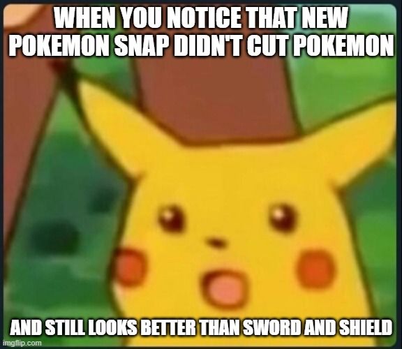 Pokemon Snap Pikachu Graphics Meme