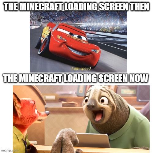 Minecraft Meme About Loading Screen Wait Times