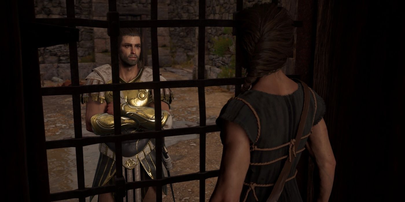 Deimos Talking To Kassandra In Jail.