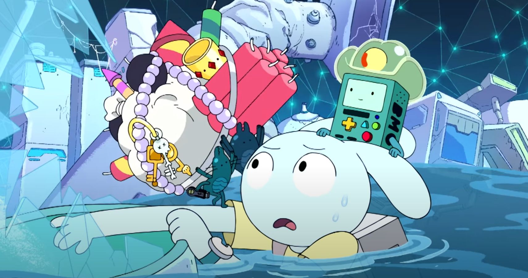 Adventure Time's BMO and Y5 saving bugs in Distant Lands