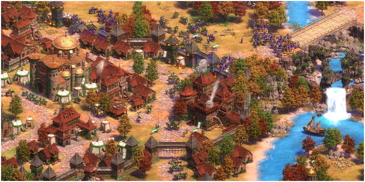 Age of Empires 2 Definitive Edition Walled Settlement Under Attack