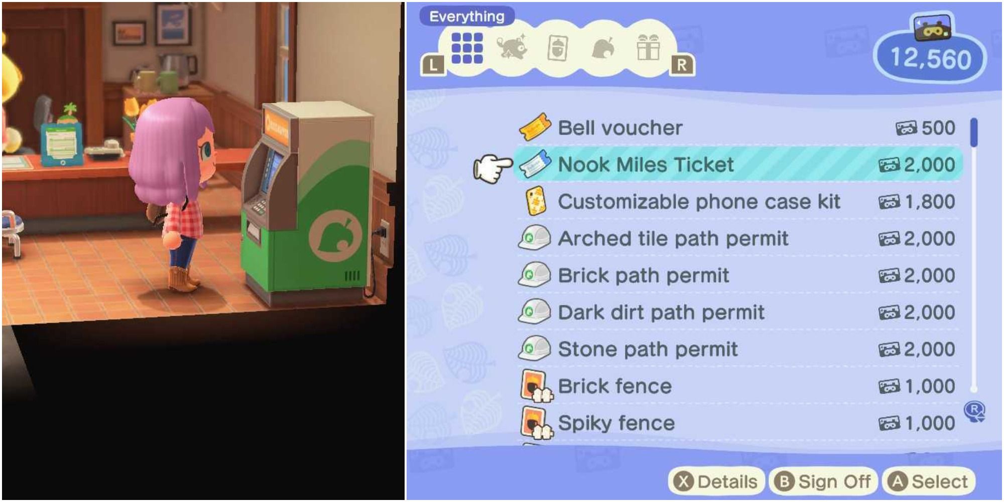 Animal Crossing New Horizons Nook Terminal Nook Miles Ticket