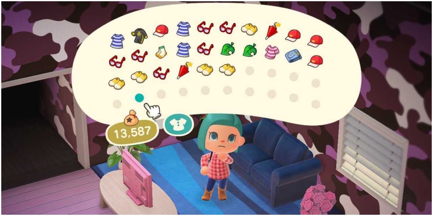 Animal Crossing New Horizons Sorting Out Pocket Outfits