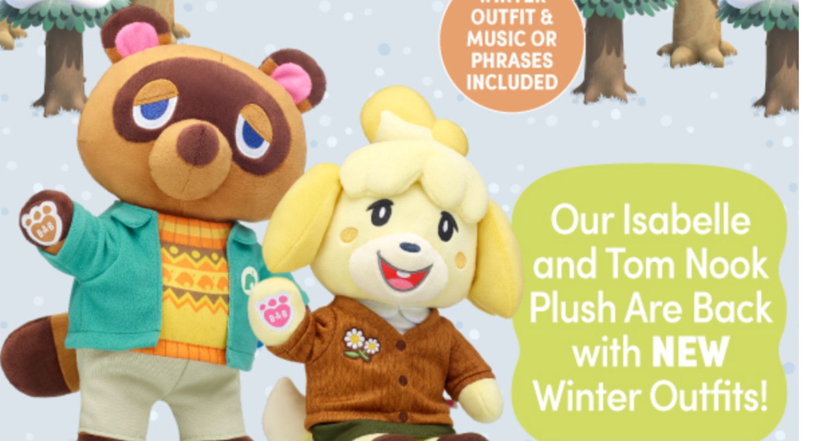 Animal Crossing Build a Bear Winter