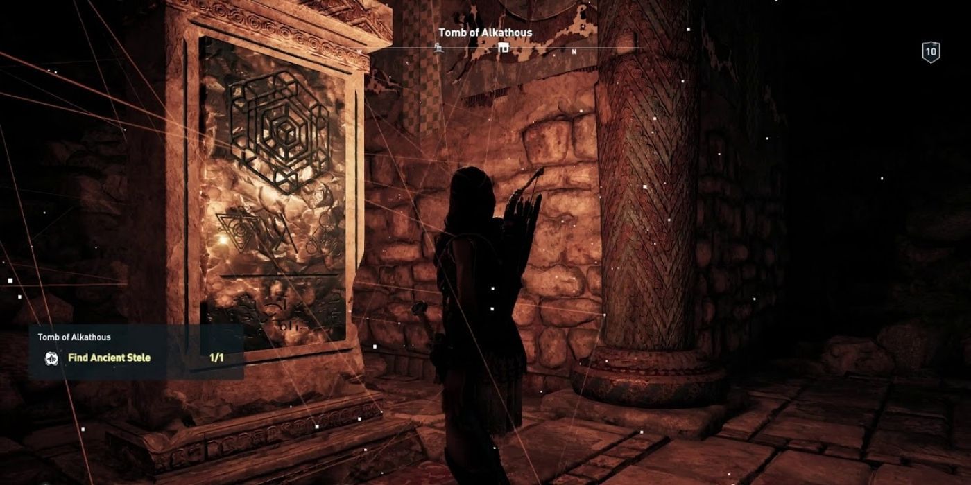 Assassin's Creed Odyssey Ancient Stele in Tomb of Alkathous