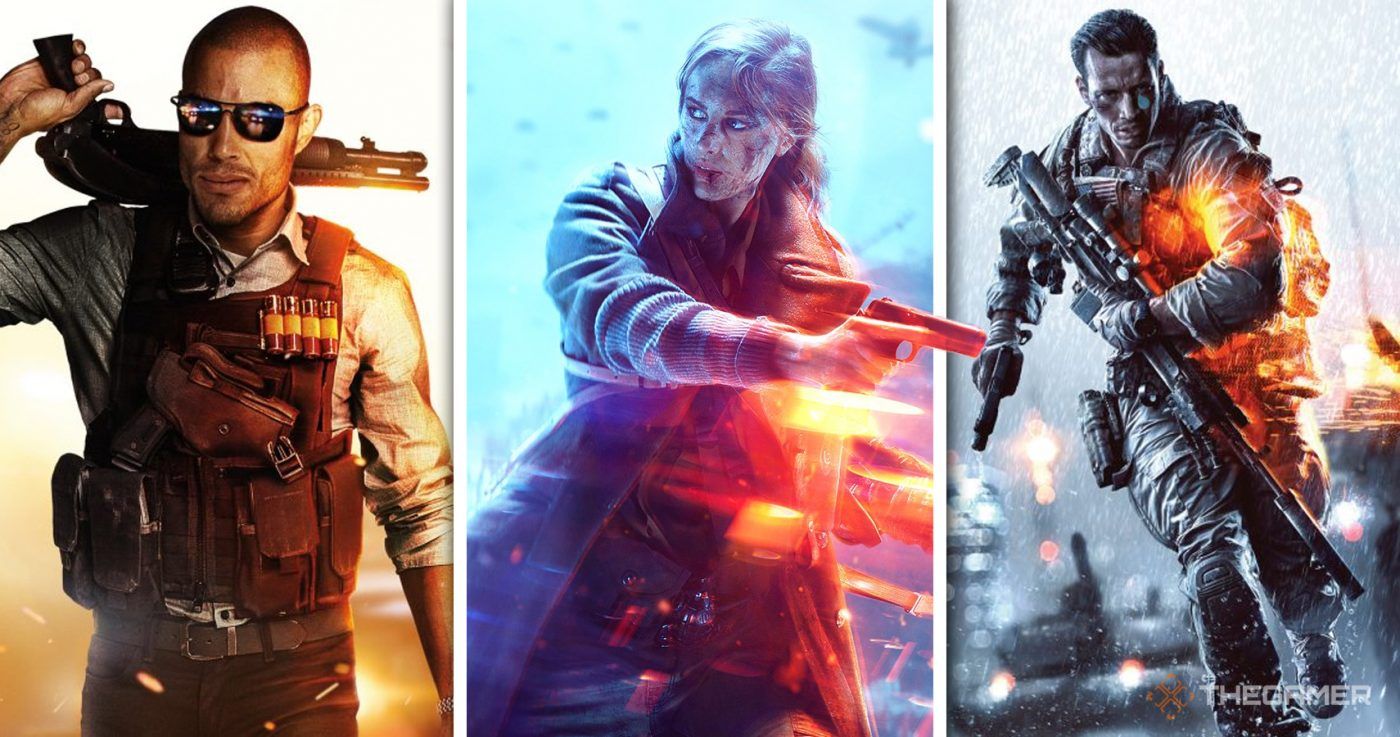 Battlefield cover art from various entries in the franchise