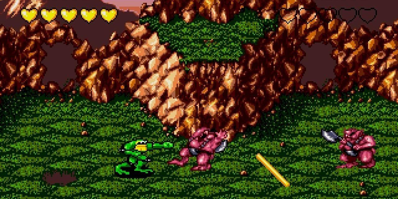 Battletoads gameplay screenshot of combat