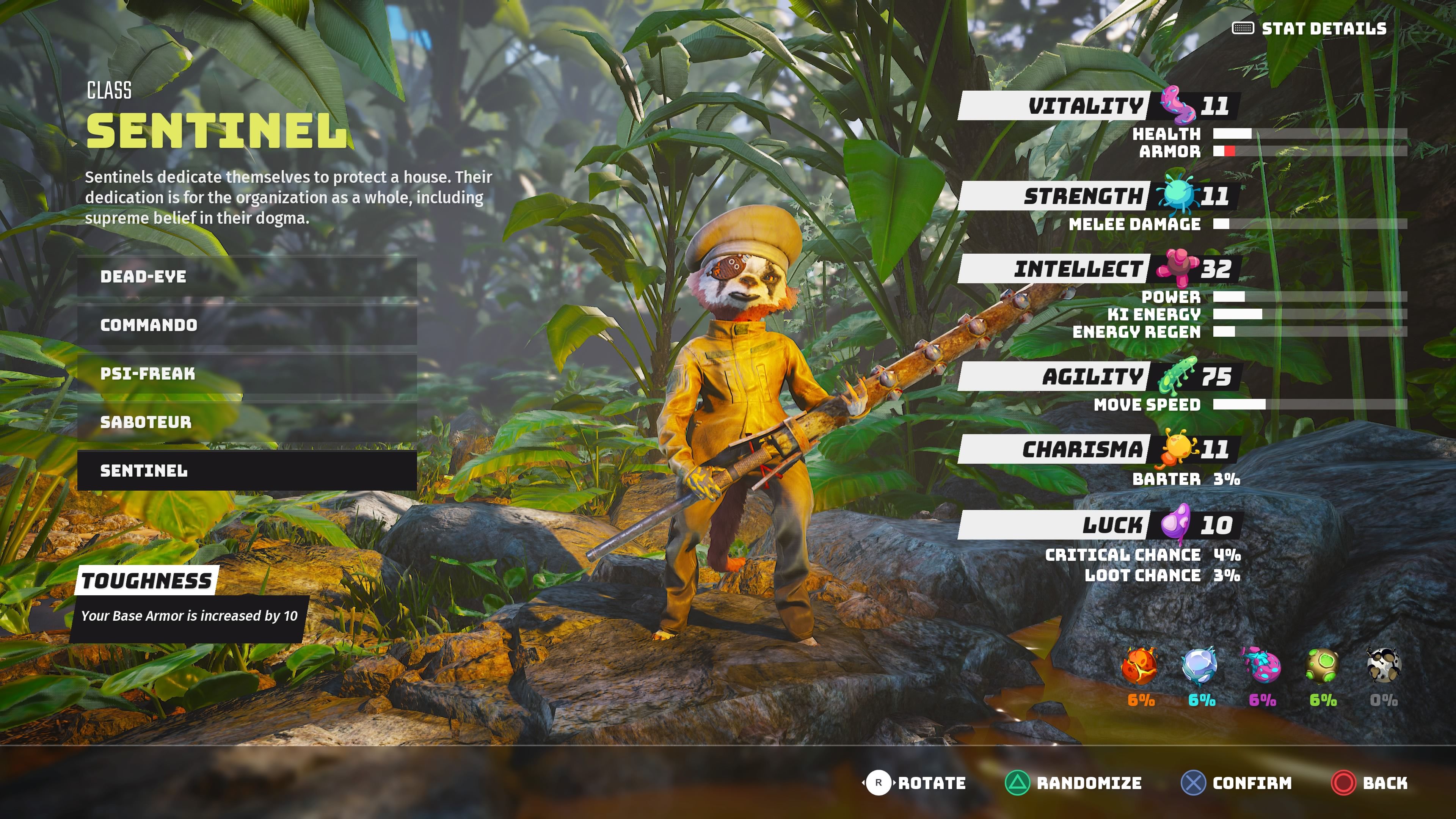 Biomutant Sentinel Class