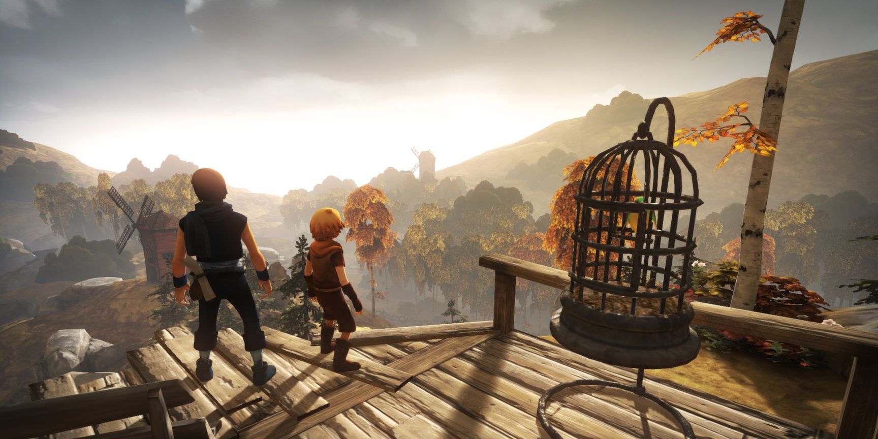 Brothers A Tale Of Two Sons: The brothers at a lookout point, gazing out over the landscape