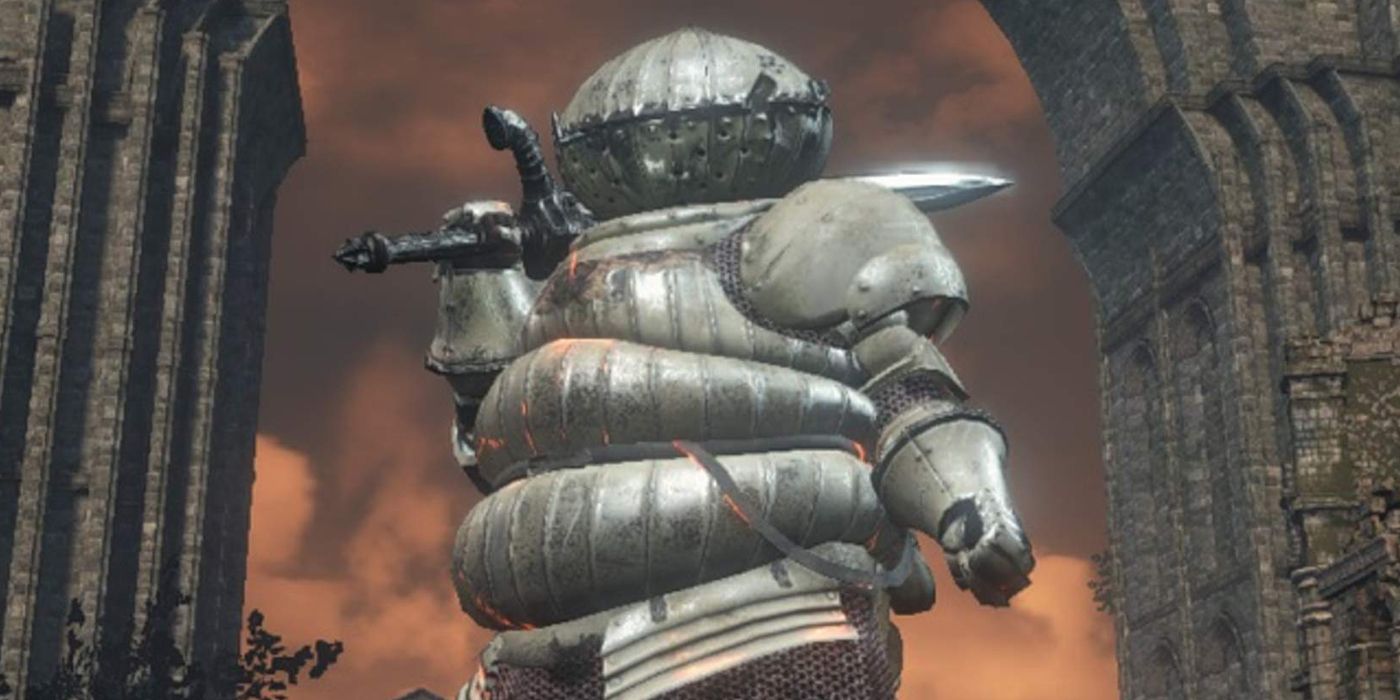 Dark Souls III Optional Siegward of Catarina standing in an archway