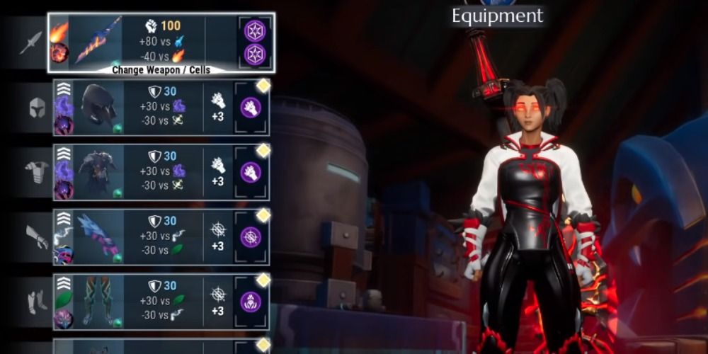 The Equipment page in Dauntless