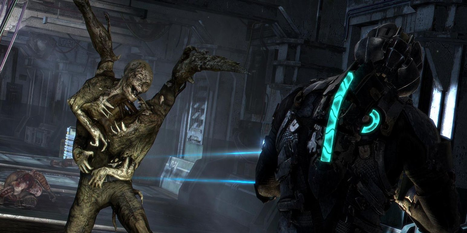 Dead Space 3 Necromorph Attacking Isaac Clarke