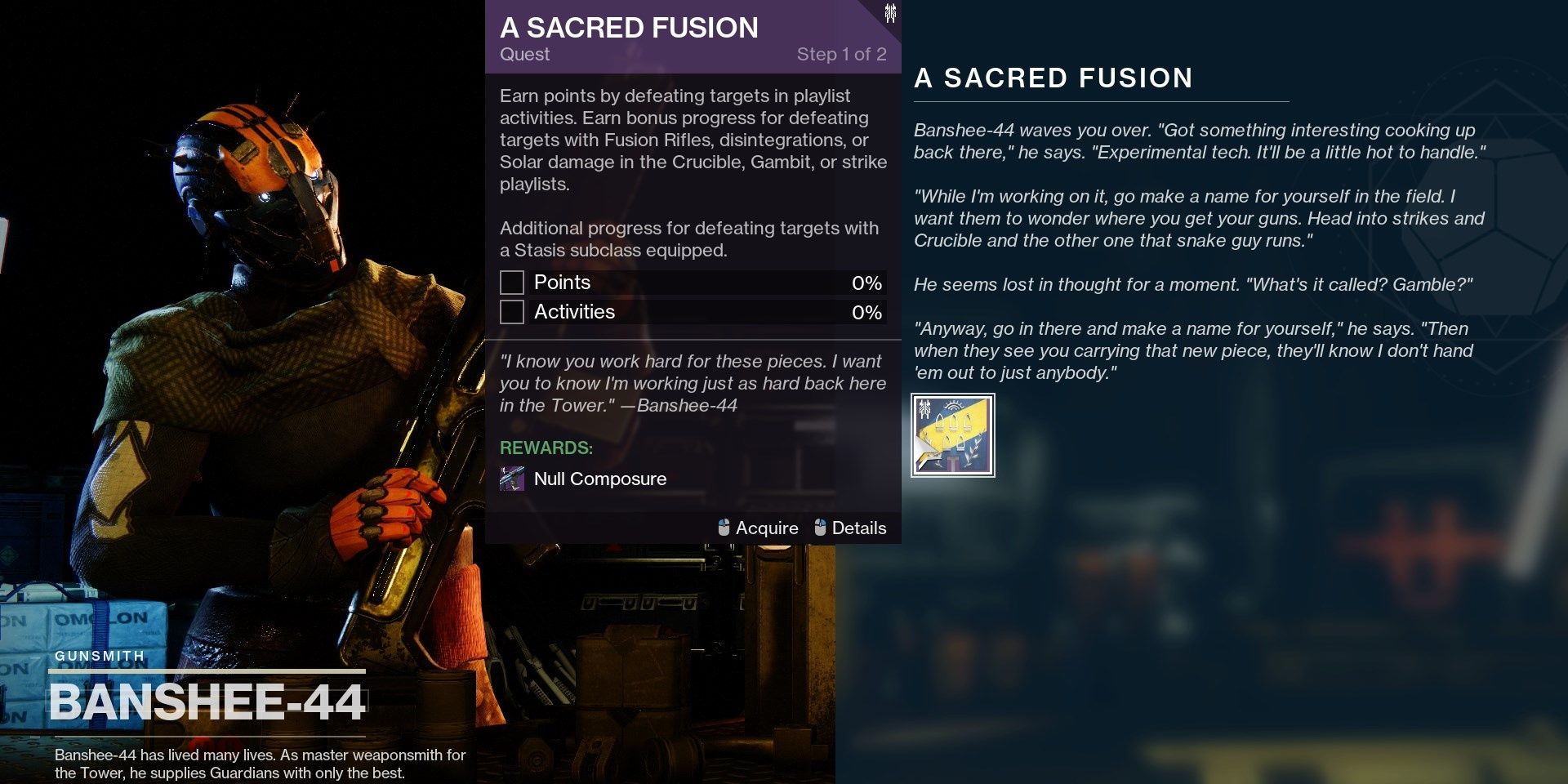 Destiny 2 A Sacred Fusion Quest
