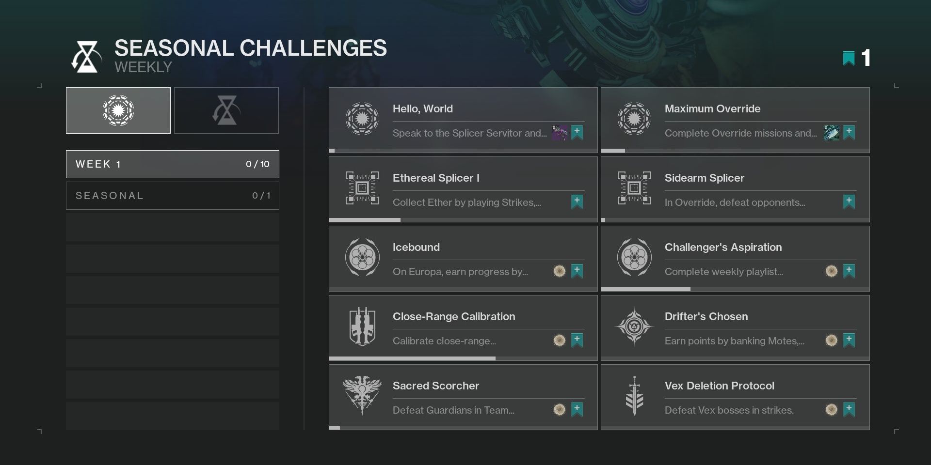 Destiny 2 Season of the Splicer Week 1 Challenges