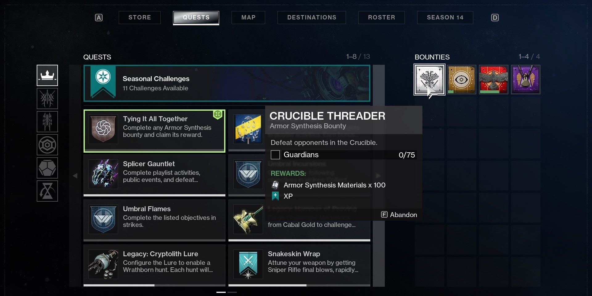 Destiny 2 Tying It All Together Crucible Bounty