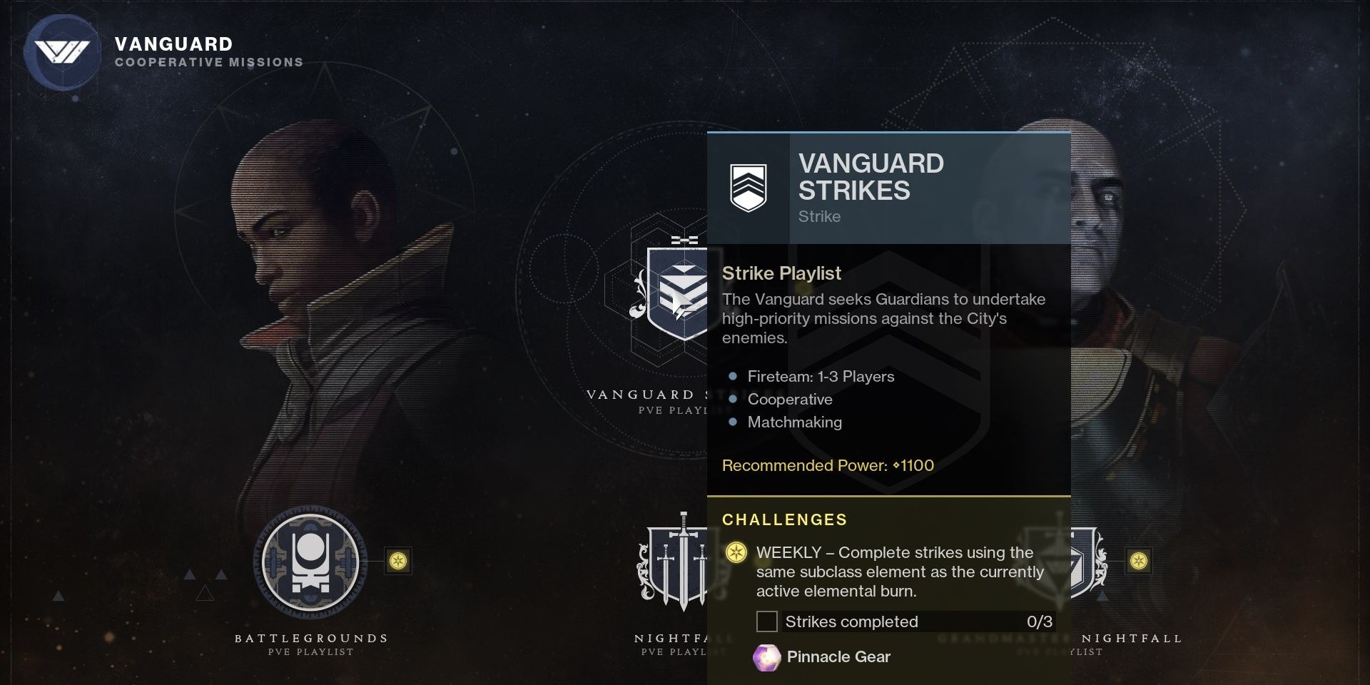 Destiny 2 Vanguard Strike Weekly Challenge
