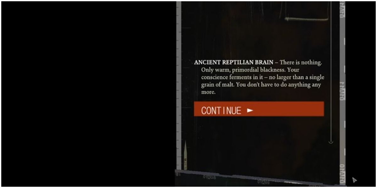 Disco Elysium Ancient Reptilian Brain opening text