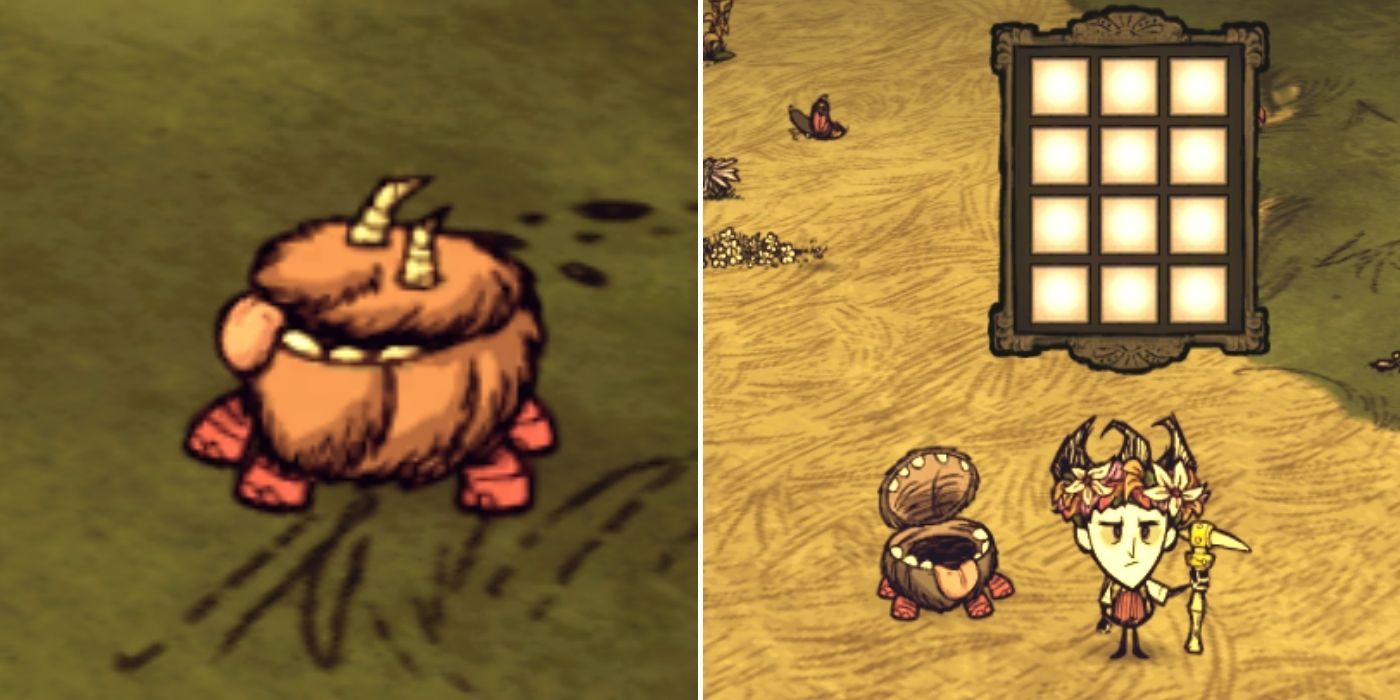 Don't Starve: Chester - Chester being used for inventory storage