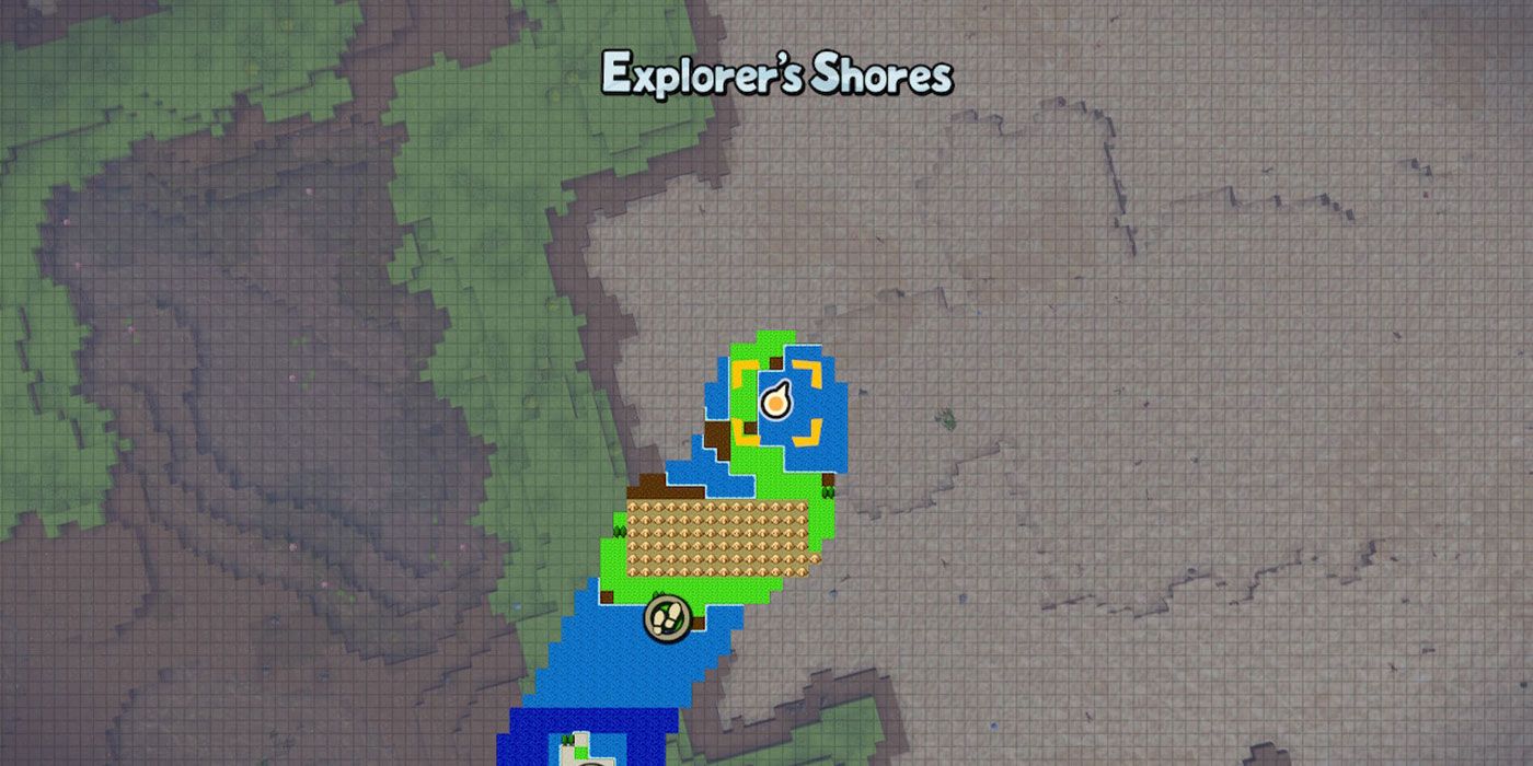 Dragon Quest Builders 2 Top Down Map Showing Explorer's Island