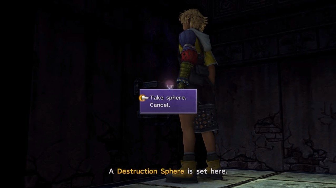 Final Fantasy 10 Destruction Sphere in Besaid Temple