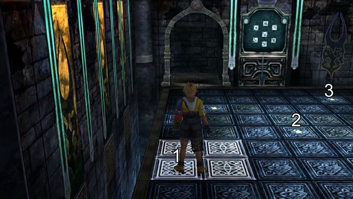 Final Fantasy 10 Zanarkand Temple Cloister of Trials Destruction Sphere Puzzle 1