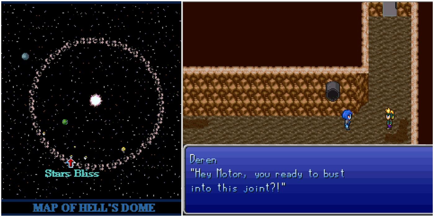 Final Fantasy Endless Nova star map and a conversation between a human and android