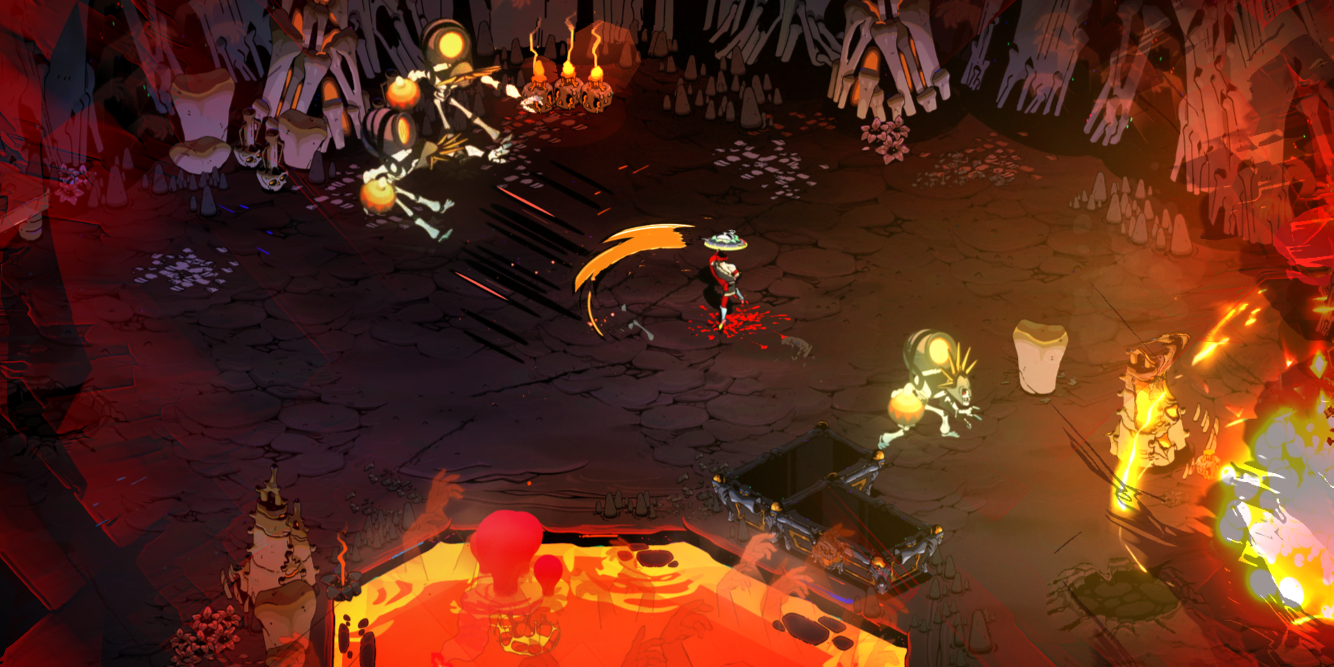 hades battle in lava area