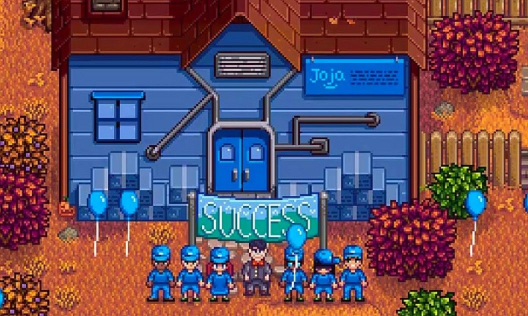 Completion Ceremony for Stardew Valley JojaMart route