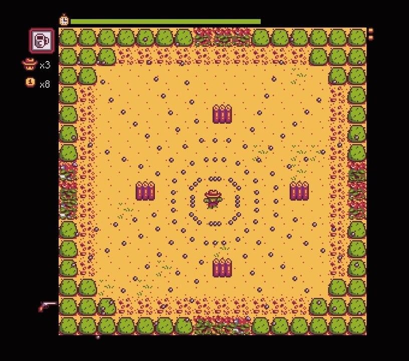 gameplay for Journey Of The Prairie King minigame in Stardew Valley