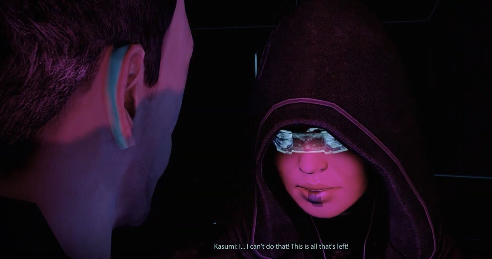 Kasumi in Mass Effect 2, deciding between keep or destroy
