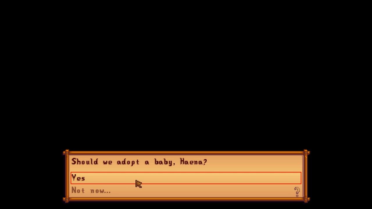 a stardew spouse asking if the player wants children