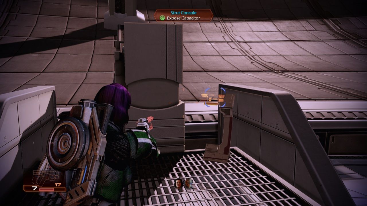 Mass Effect 2 Overlord Mission, Shepard taking out the strut console