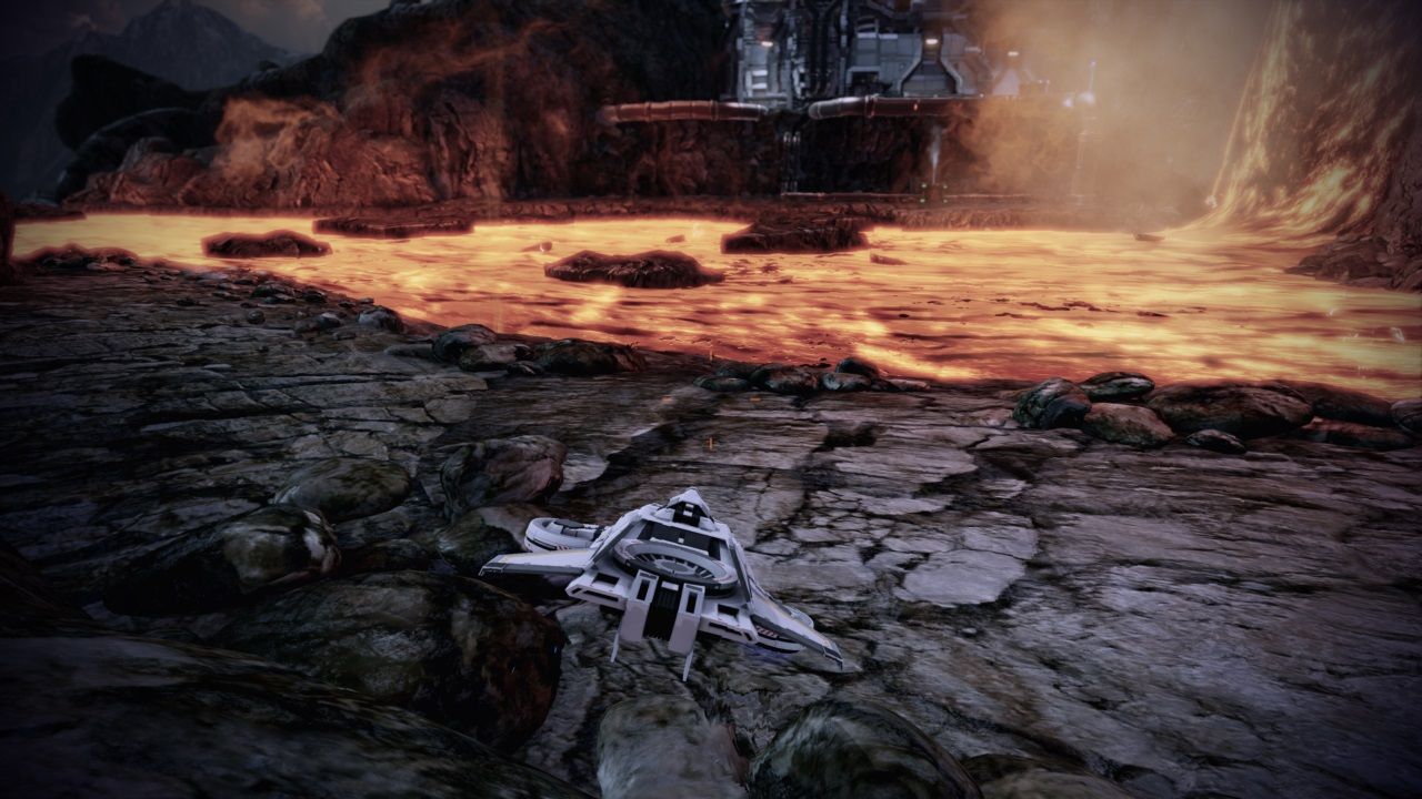 Mass Effect 2 Overlord Mission, crossing the lava flow