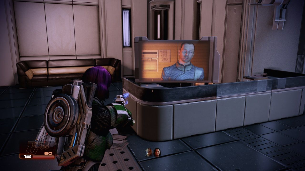 Mass Effect 2 Overlord Mission, speaking to Dr Archer on the monitor